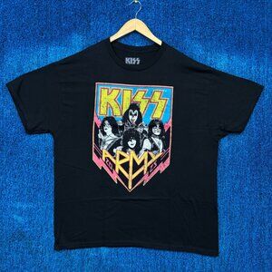 Kiss Army Heavy Metal Band Graphic T-Shirt Size Extra Large